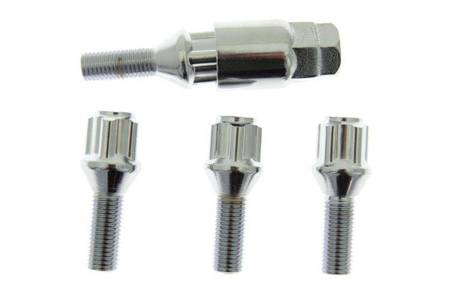 Lock nut kit M12x1,25mm 28mm Cone