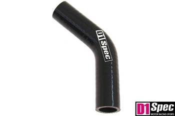 Silicone elbow D1Spec Black 45st 12mm XL