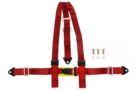 Racing seat belts 3p 2" Red - E4