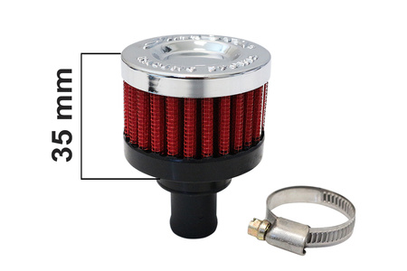 Simota Crankcase Breather Filter 15mm Red