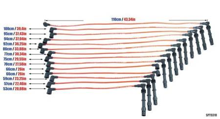 Przewody zapłonowe PowerTEC MERCEDES-BENZ S600 SL600 6.0 V12 91-93 Czerwone